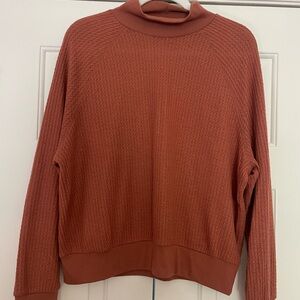 Treasure & Bond Cowl Neck Sweater in Warm Rust